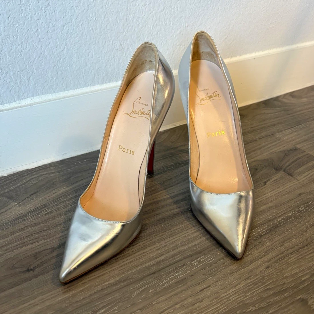 Christian Louboutin Silver Stiletto Heels for Women for sale | eBay