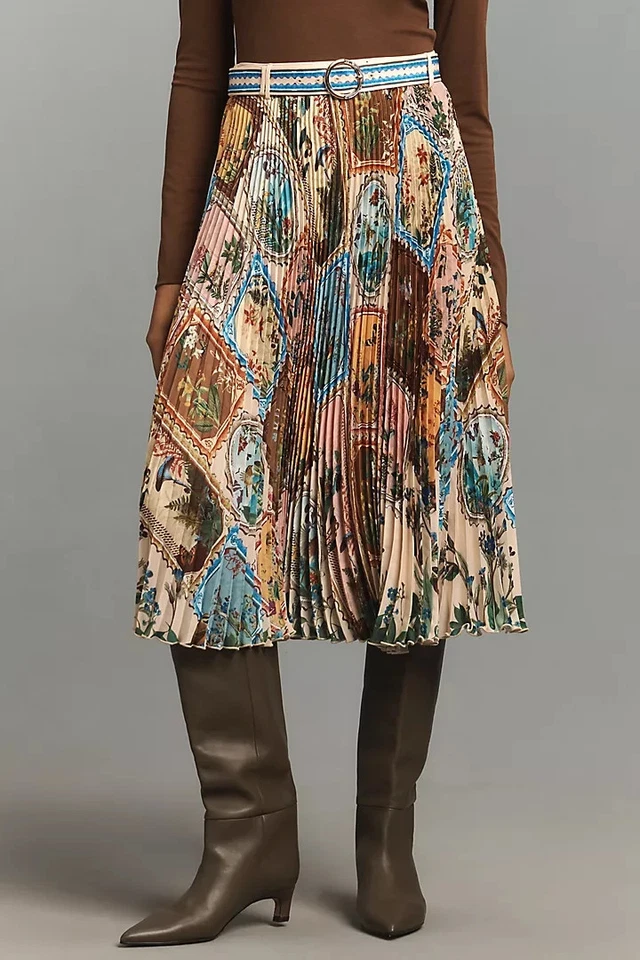 Anthropologie - Saia Midi Plissada Ranna Gill Aria - Venda - Imagem 2 de 4