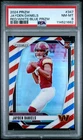 2024 PANINI PRIZM RED/WHITE/BLUE PRIZM #347 JAYDEN DANIELS PSA 8