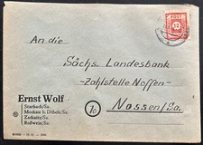 SBZ Ostsachsen MiNr. 60 auf sch&ouml;nen  Bedarfsbrief an die Landesbank #25