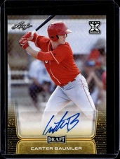 2020 Leaf Draft #BA-CB2 Carter Baumler Retail Autographs Gold