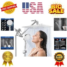 10 Inch High Pressure Rainfall Shower Head/Handheld Shower Combo with 11 Inch...