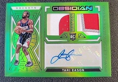 TARI EASON RPA 2022 Obsidian Auto Rookie Green Flood /20 Jersey Ink Rockets   
