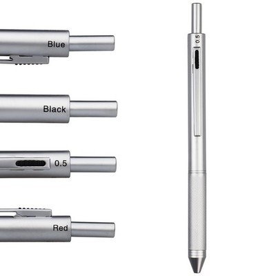 4 in 1 Multicolor pen, Metal Cased Multifunction Pen, 0.5mm Mechanical Pencil...