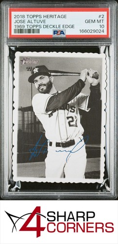 2018 TOPPS HERITAGE 1969 TOPPS DECKLE EDGE #2 JOSE ALTUVE PSA 10