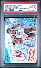 Sarah Strong 2024 Bowman University Best Making The Grade Shimmer PSA 10