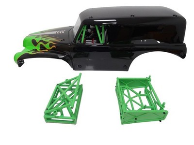 Primal RC Grave Digger  Monster Truck Complete Assembled Body with Roll Cage