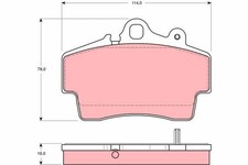 TRW Bremsbelagsatz Scheibenbremse GDB1394 für PORSCHE BOXSTER 911 986 996 GT3