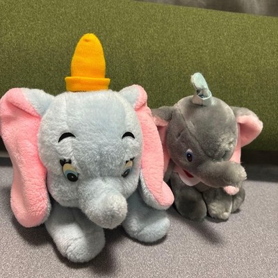 Disney Dumbo Plush Toy Set of 2 Vintage Soft Stuffed Animals Collectible