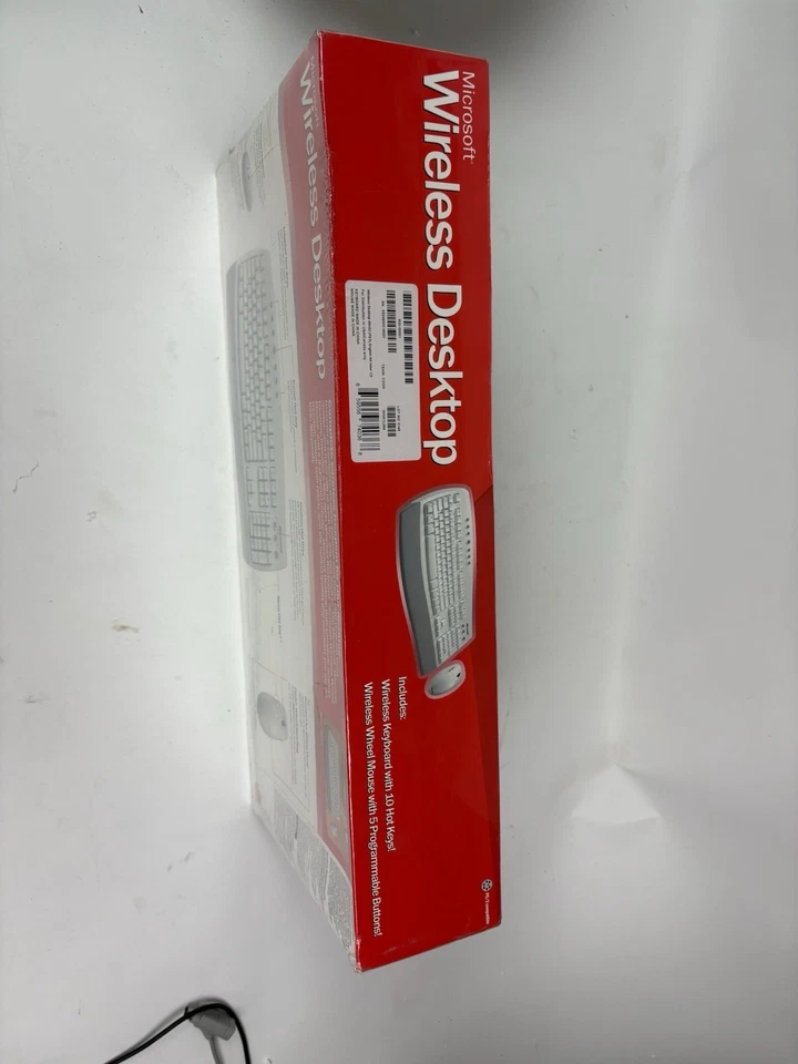 Vtg Microsoft Desktop Wireless Keyboard & Mouse PS/2 P/N X08-25059 NIW 2001 - Image 3 of 4