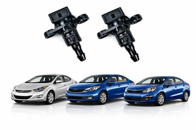 2x Waschdüse Scheibenwaschdüse Spritzdüse Düse für Kia Rio Forte Hyundai Elantra