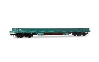 Rivarossi HR6552 Fs, 4-Achsiger Rungenwagen Bauart Res, GrüNe Lackierung, Leer,