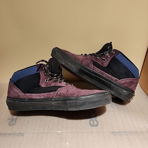 Vans Half Cab Pro Men 7.5 Outdoor Purple Black Metal Eyelet Suede PopCush Rare - Picture 7 of 10