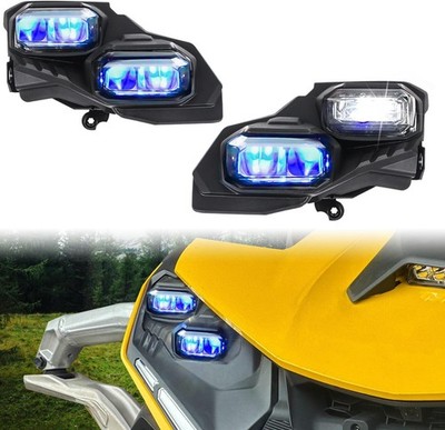 LED Headlights Blue DRL High/Low Beams Can-Am Maverick R MAX X RS 2024-25, 3328
