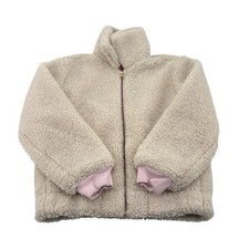 J. Crew Crewcuts Collared Sherpa Natural Bomber Jacket Girls size 12