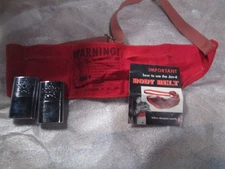 Vtg Jon-E Body Belt & Instructions with 2 Other Brand Hand Warmers 1 new wick