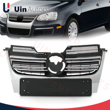 For 2005-2010 Vw Jetta Mk5 Front Bumper Upper Grille Grill W Chrome Trim