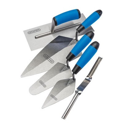 Draper Soft Grip Trowel Set 5 Piece High quality carbon steel 70372