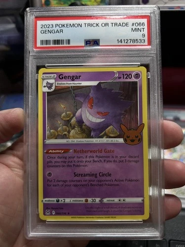 2023 Pokemon Trick or Trade Gengar Holo Card #066 PSA 9 rare stamped