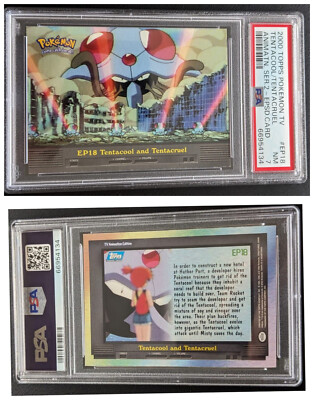 PSA 7 Tentacha/Tentoxa & Misty EP18 Topps Pokemon TV Tentacool/Tentacruel 2000
