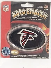 Vintage Promark Auto Emblem ATLANTA FALCONS Official NFL Product NIP Oval 4x2.5"
