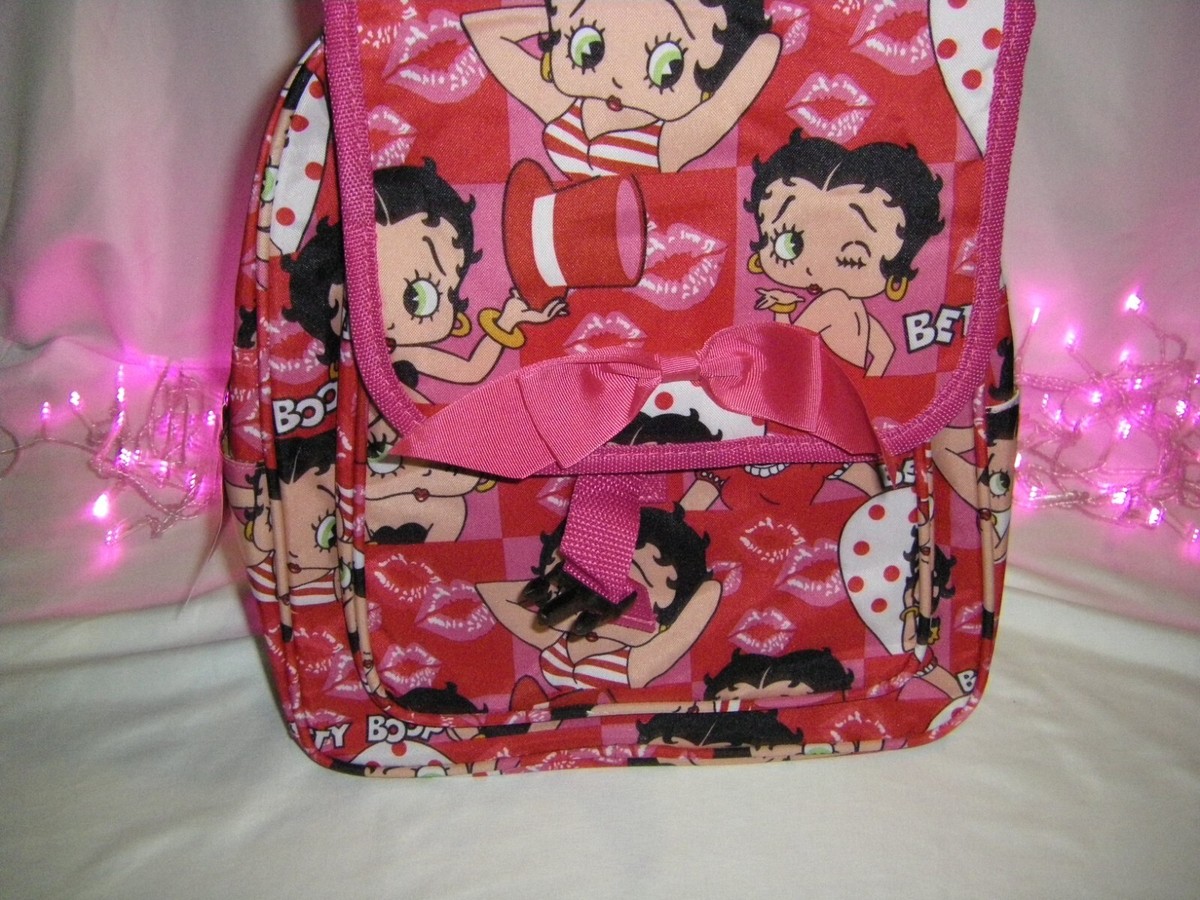 Betty Boop Bow Backpack Bag Polyester Fuchsia Pink NWT | eBay
