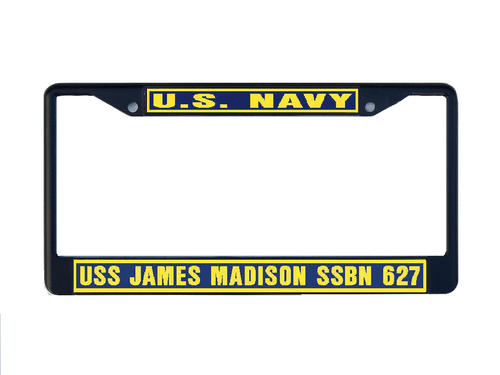 USS JAMES MADISON SSBN 627 License Plate U S Frame Military Car-Truck-RV SSF - Picture 6 of 8