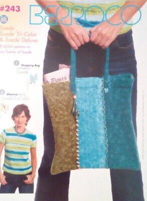 Berroco SUEDE Pattern Brochure 243 Booklet Knit Crochet 8 projects 2006