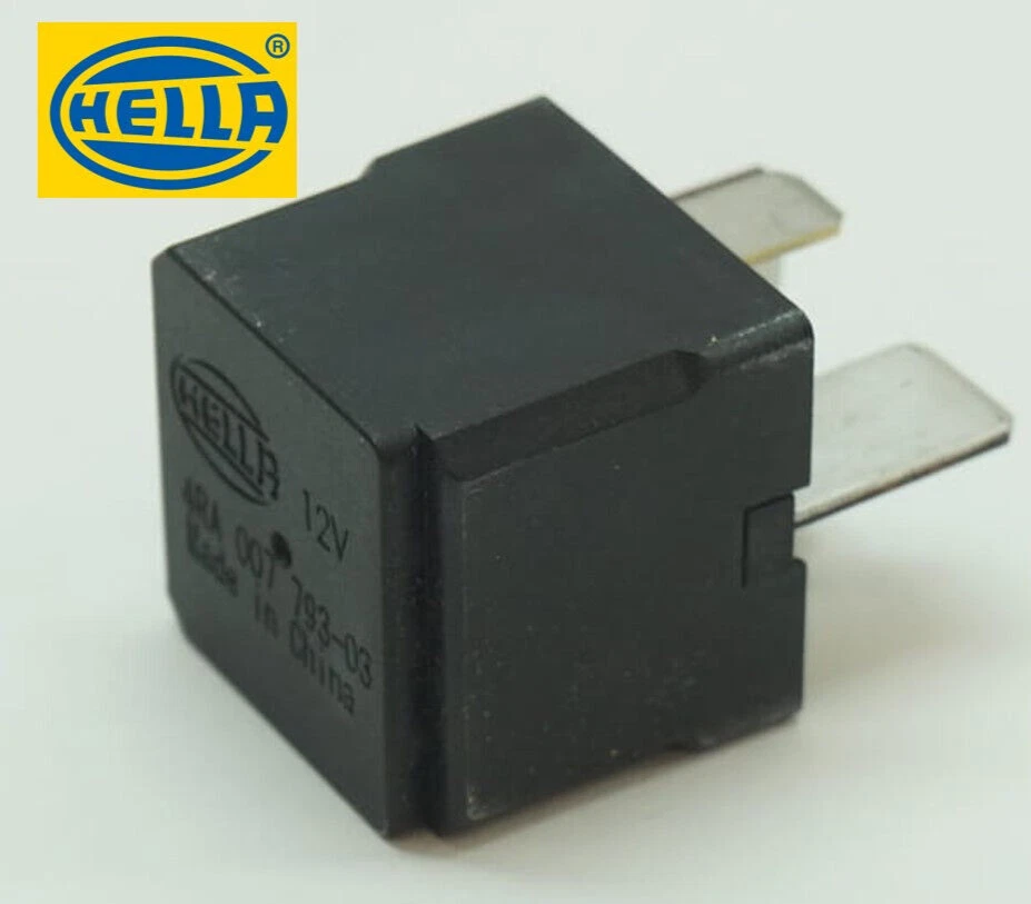 Relé secundario de bomba de inyección de aire (4 clavijas - 2 grandes, 2 pequeñas) (negro) - HELLA Foto 2 de 4