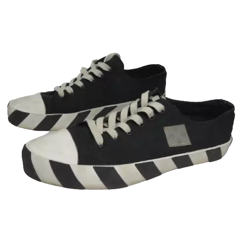 White Stripe Sneakers 8 Black Temperature Logo Fashion Vulcanized | eBay