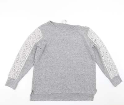 Flora Nikrooz Damen Pullover grau Polyestermischung Größe M - Spitzensle