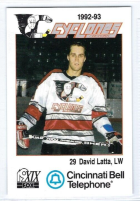 1992-93 Cincinnati Cyclones (IHL) David Latta | eBay