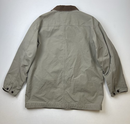 LL Bean Original Field Coat Mens XL Tan Barn Chore Jacket Corduroy Collar NOTES - 第 7/10 張圖片