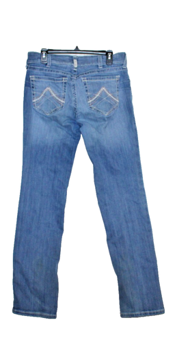 real ariat denim jeans 31L tag 34x34 measured stains distressed - Picture 4 of 4