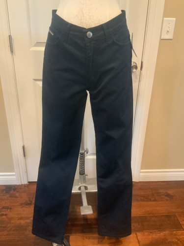 7 For All Mankind Dark Blue with Black Velvet Pattern Pants, Size 30