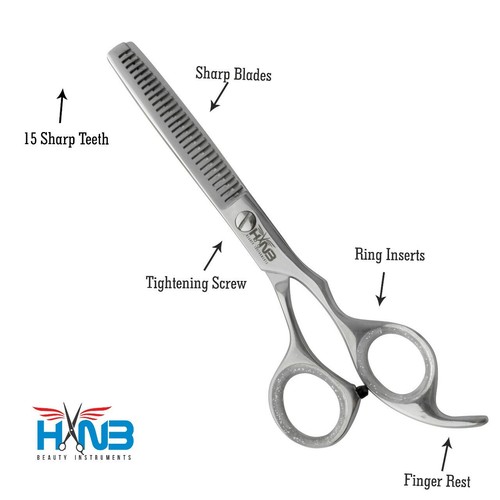 Barber Scissor Set Japanese steel 5.5" Hair Cutting, Thinning shears, razor. - Picture 4 of 6
