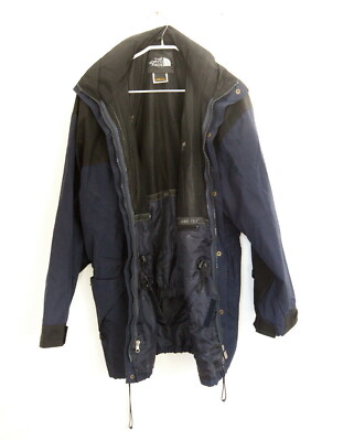 THE NORTH FACE Mens Gore Tex Black & Blue Lined Coat w Hood