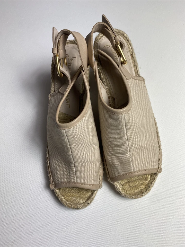 Sandalias de cuña Jean Michel Cazabat beige con tira trasera punta abierta talla 37 Foto 2 de 4