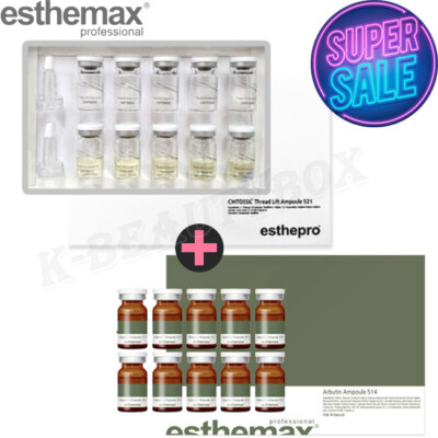ESTHEPRO Chitossil Thread Lifting Ampoule 10p + Arbutin Ampoule 10p Whole Box