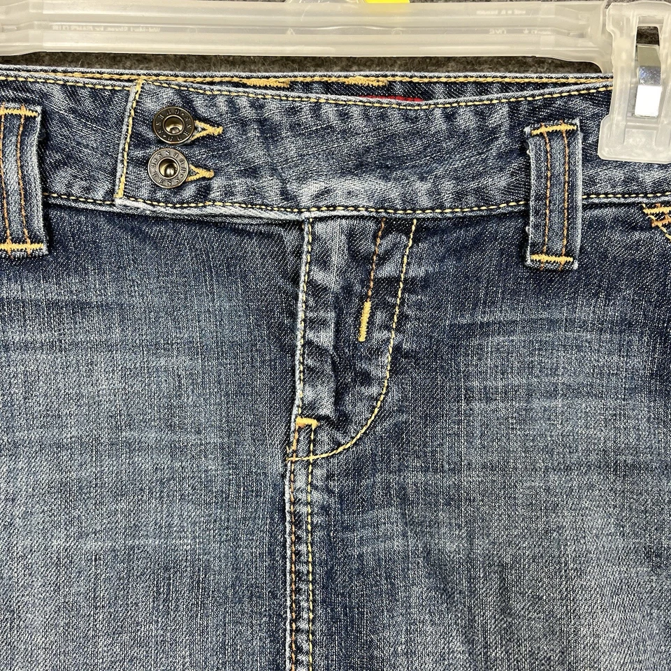 Guess Jeans Denim Skirt Size 31 Side Slit Medium Wash Stretch Low Rise Y2K 90s - Image 2 of 4