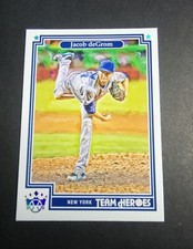 Jacob deGrom 2019 Diamond Kings Team Heroes Holo Gold #20 Insert New York Mets