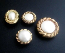 4 Button Covers faux Pearl great for Crafts