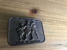 VINTAGE 1776-1976 BICENTENNIAL Metal Belt Buckle SPIRIT OF AMERICA USA PATRIOTIC