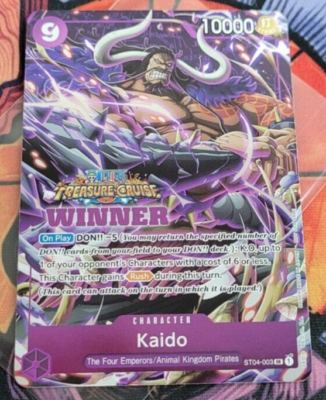 Kaido Treasure Cruise Winner ST04-003 One Piece Promo Prize Card