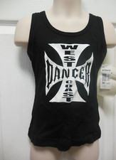 Motionwear Black Tank Top Muscle T-shirt West Coast Dancer Medium Child
