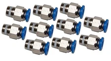 Tube fitting Male connector push to connect, 1/4" Tube x 1/8"  NPT  10 PCS