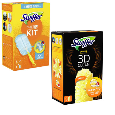 Swiffer Duster Staubmagnet Kit Starterset mit 1 Griff +7 Tücher+ 5x 3D Clean #54