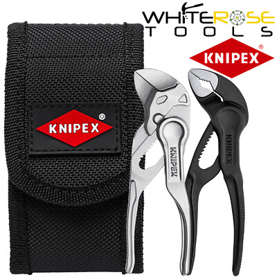 KNIPEX Mini Zangen Set XS Gürtel Werkzeugtasche 100 mm Cobra Wasserpumpenschlüssel