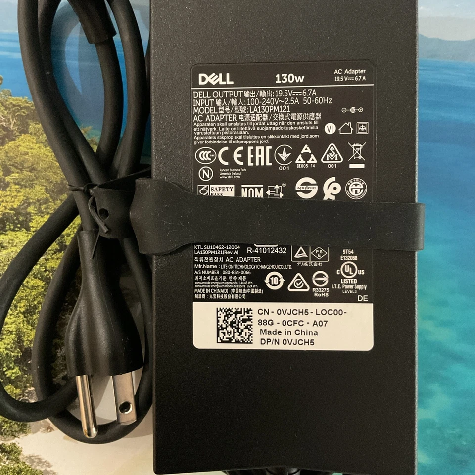 Lote de 5 adaptadores de CA ORIGINALES DELL 130W PA-4E DA130PE1-00 FA130PE1-00 LA130PM121 Foto 2 de 4