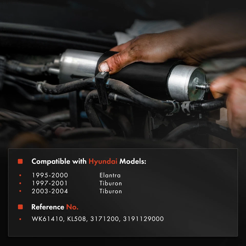 In-Line Fuel Filter for Hyundai Elantra 95-00 Tiburon 97-01 2003 2004 3191129000 - Image 2 of 4